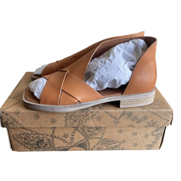 New Free People Sun Valley Leather Sandals Sienna Tan Size 6.5 - Picture 8 of 12